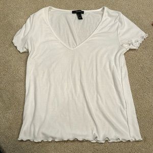 Forever 21 Ruffle Trim Tshirt